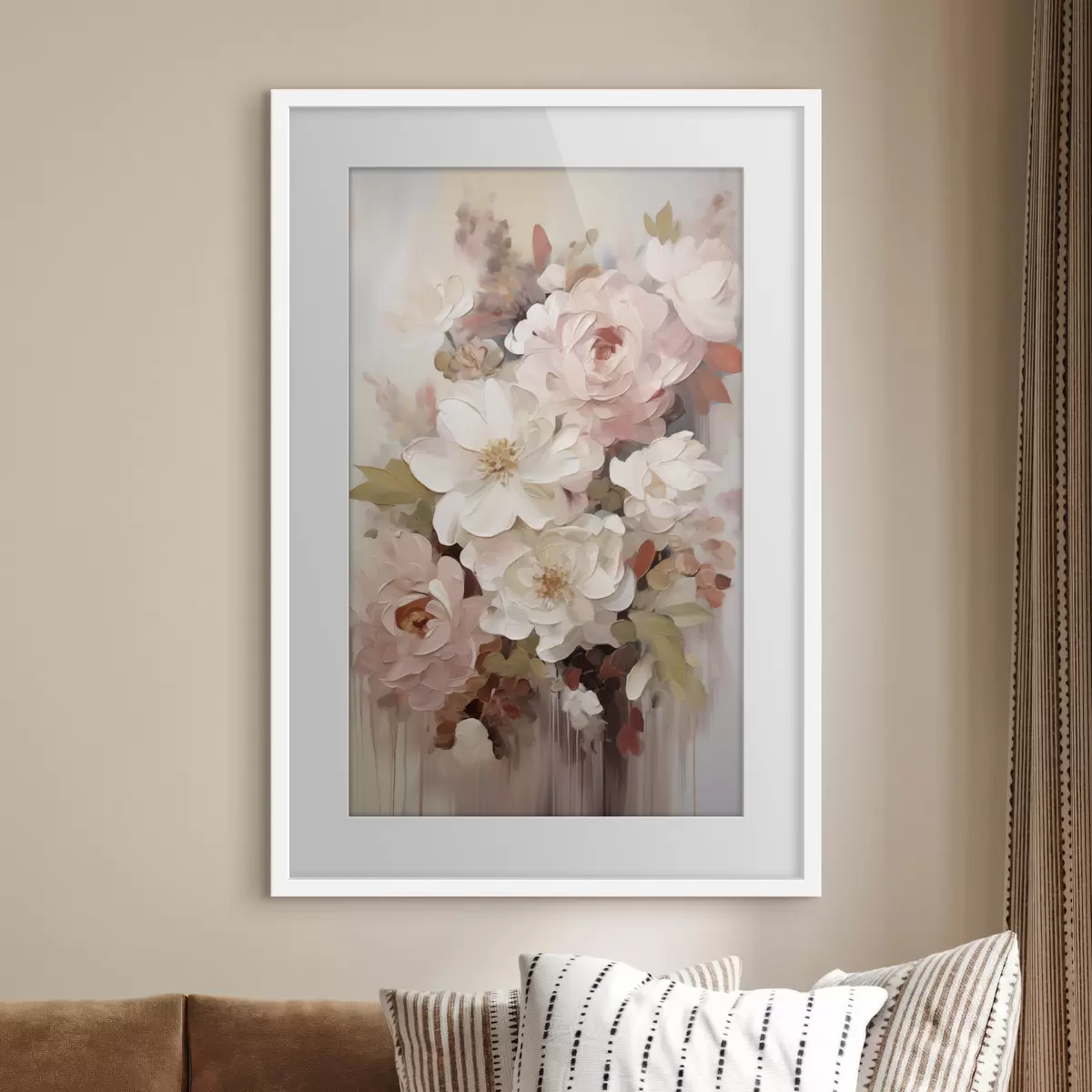 Poster Abstrakte Blumen, Nachbildung eines Gemäldes f50676