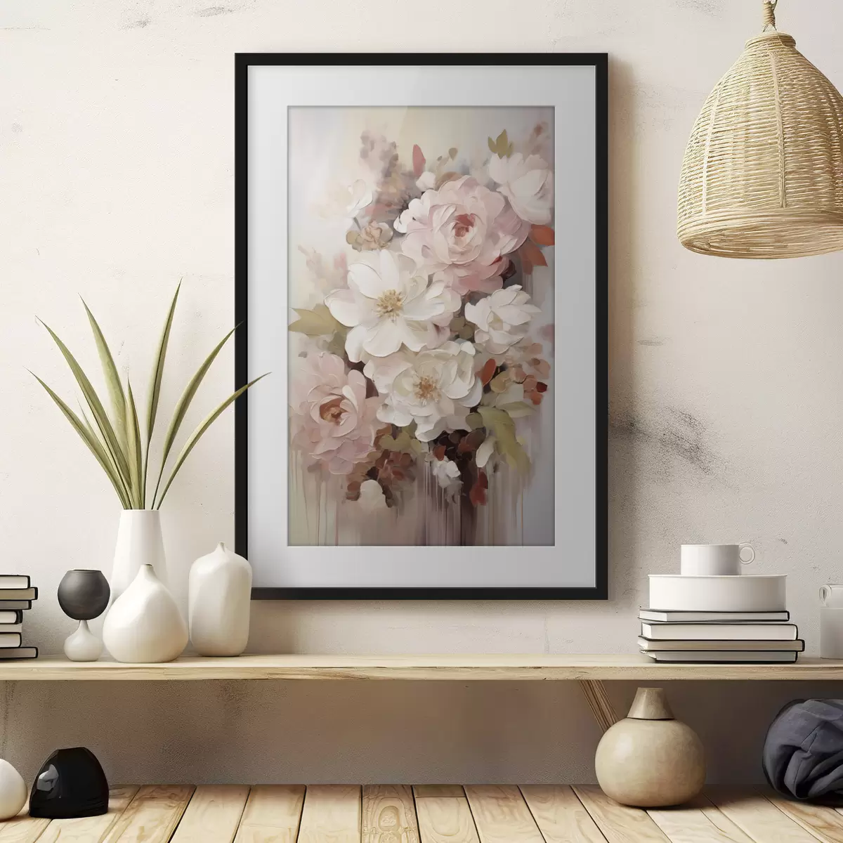 Poster Abstrakte Blumen, Nachbildung eines Gemäldes f50676