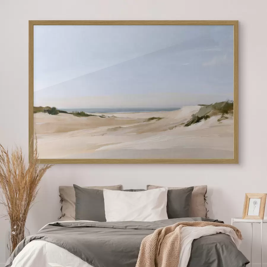 Fototapete Strandgräser am Meer im warmen Licht f50576