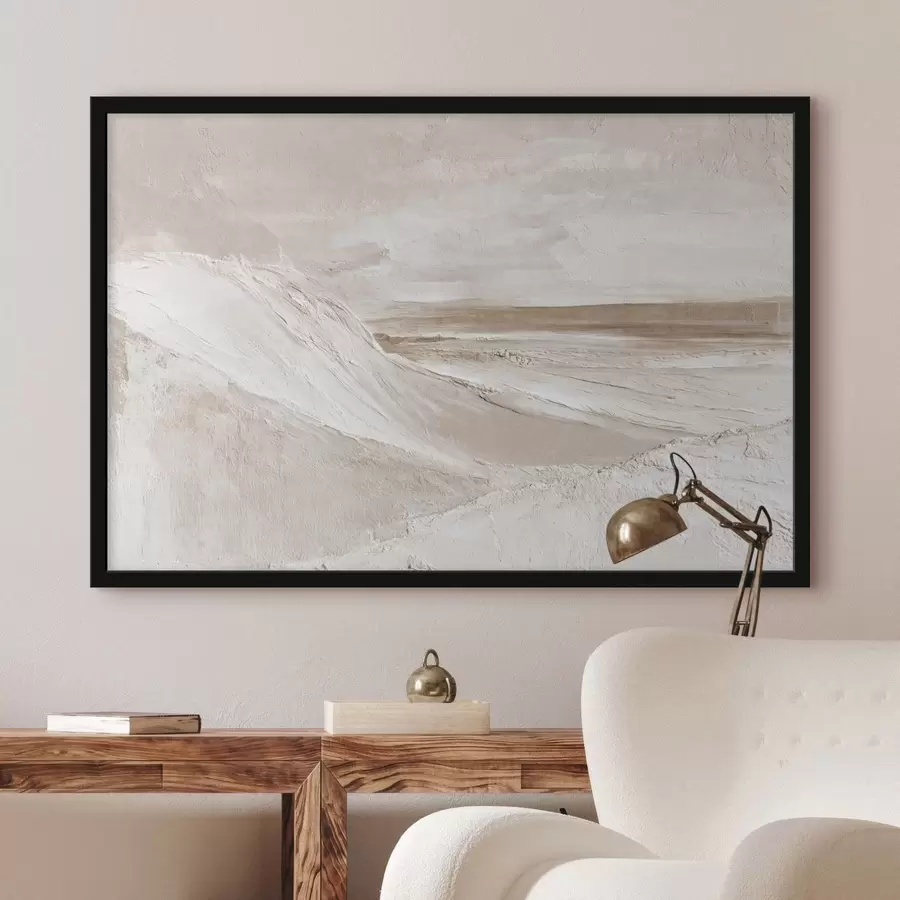Fototapete Abstrakte, strukturierte Landschaft in hellbeigen Farbtönen f50577
