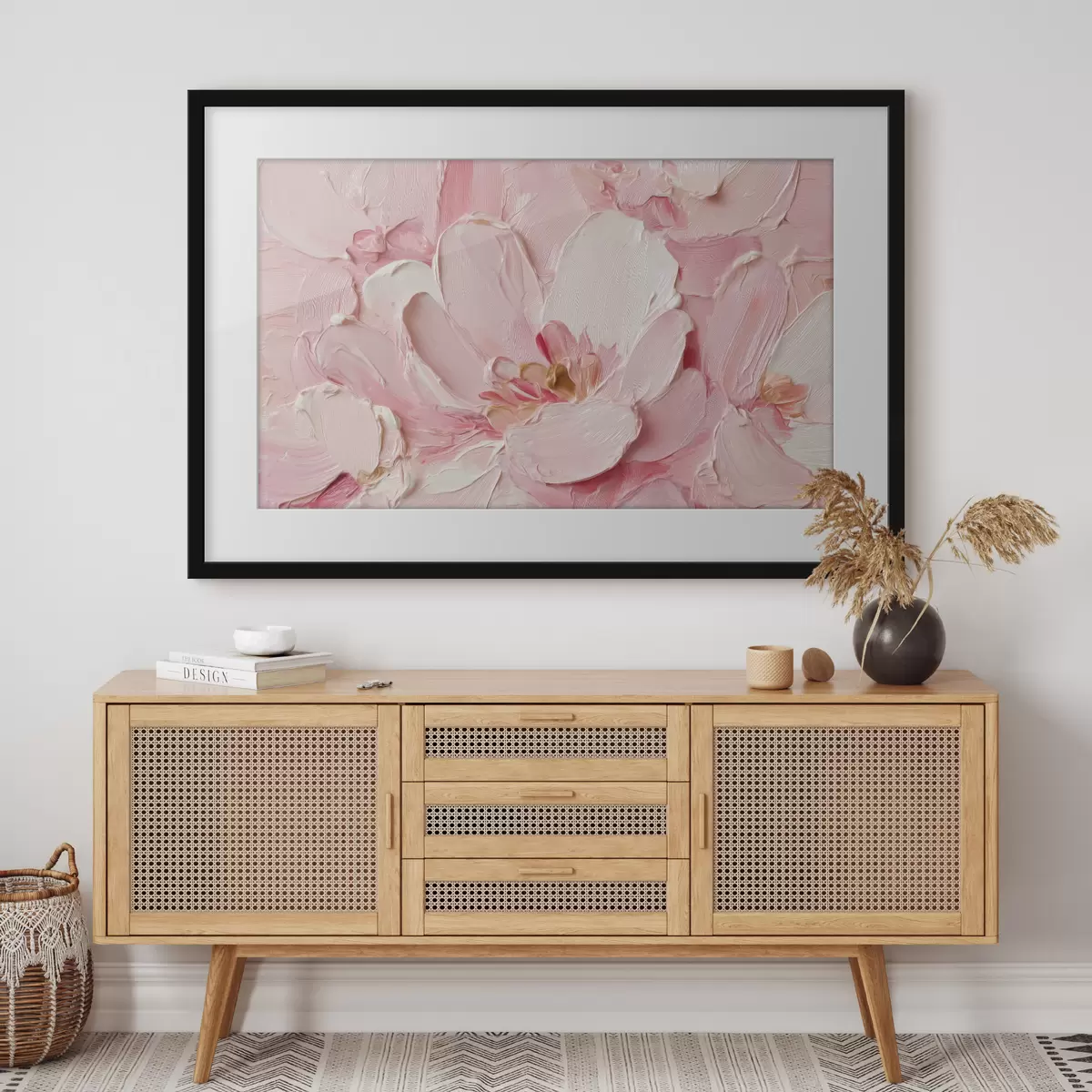 Poster Strukturierte rosa Blütenblätter großer Blüten f50585