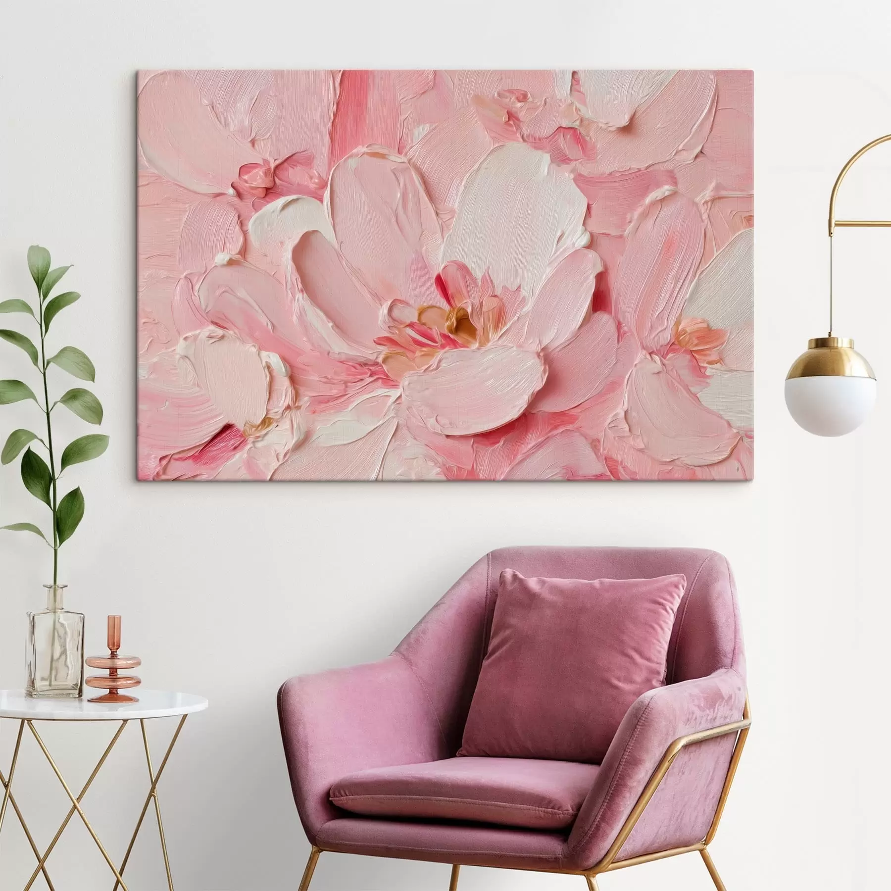 Fototapete Strukturierte rosa Blütenblätter großer Blüten s50585