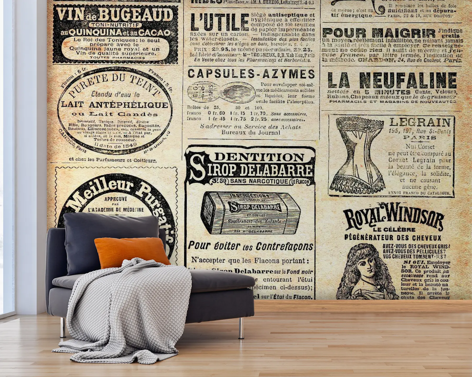 Fototapete Zeitung, Veröffentlichung und Schriftart u56680