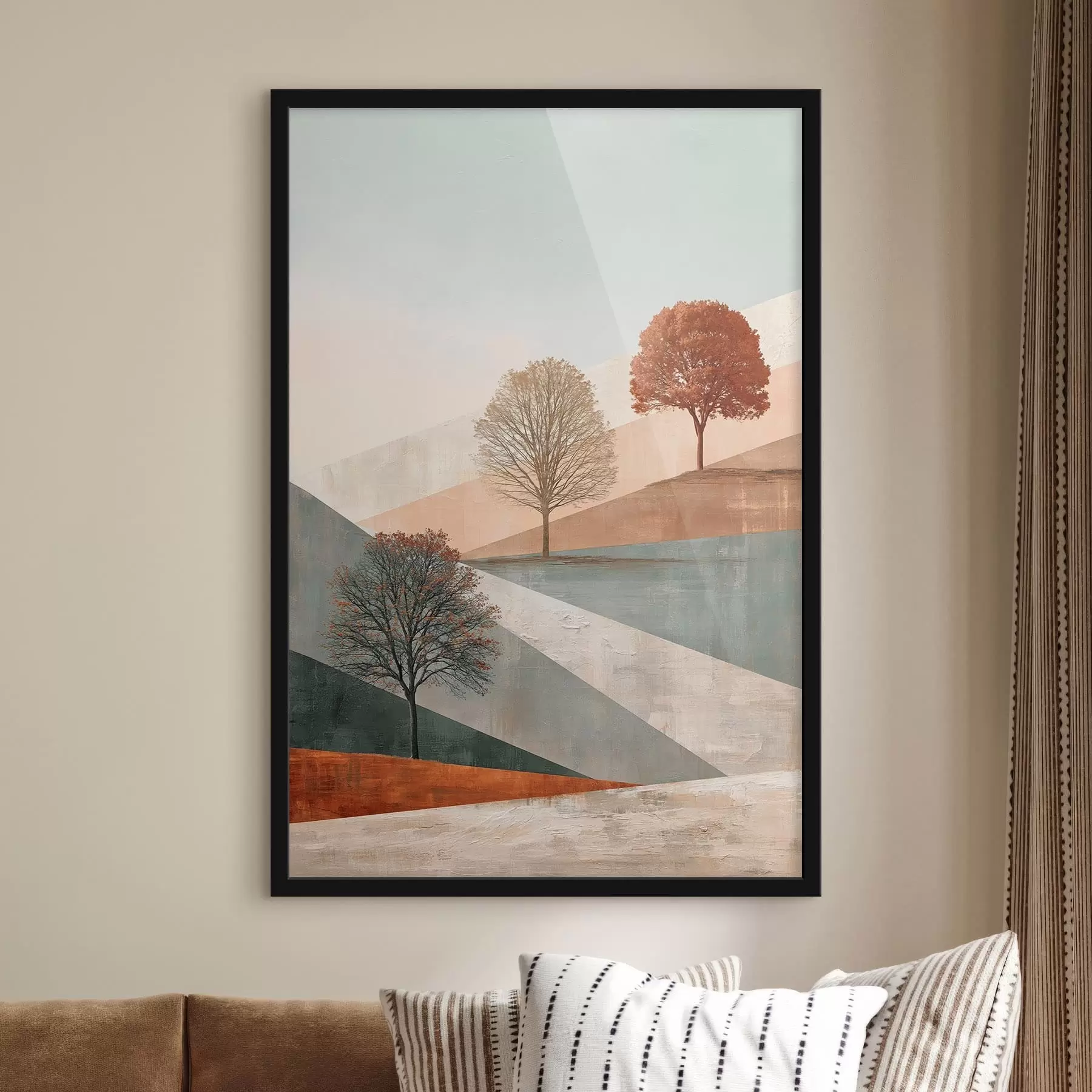 Fototapete Abstrakte Landschaft mit Bäumen f50570