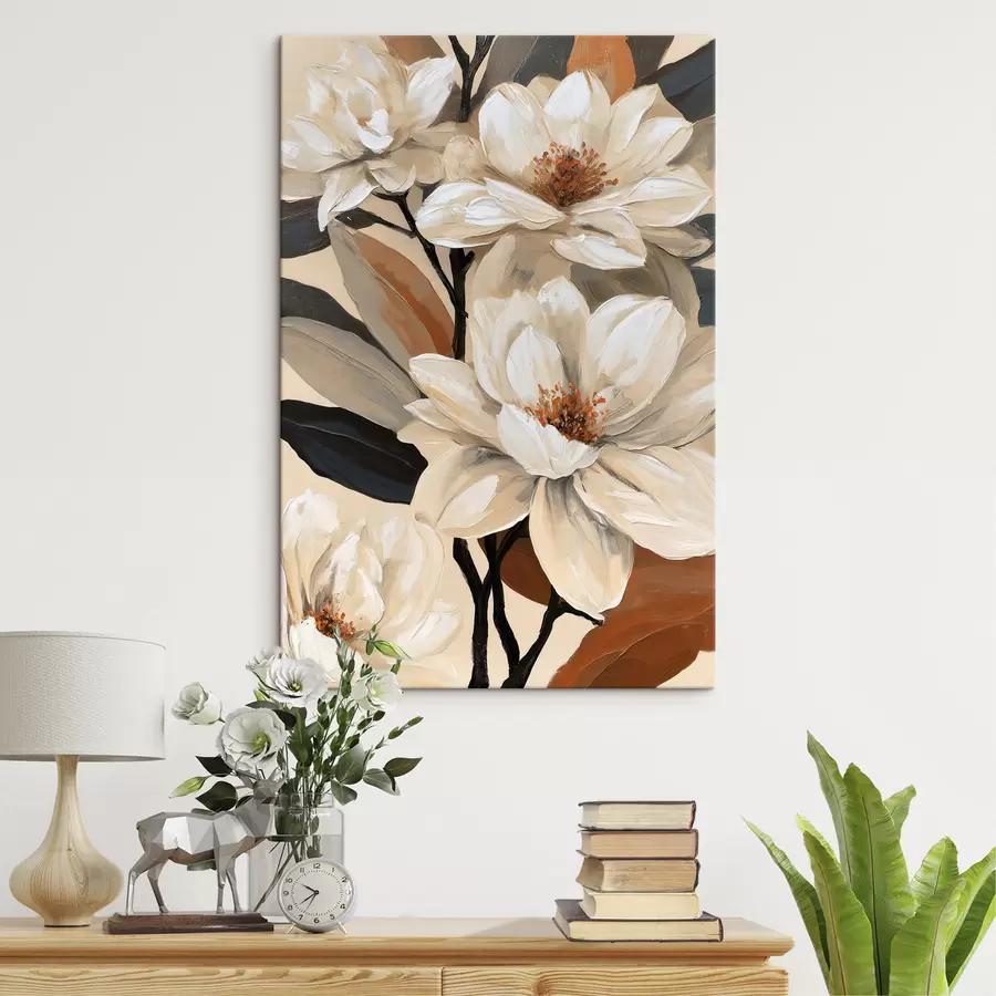 Fototapete Magnolien im Vintage-Stil s50684