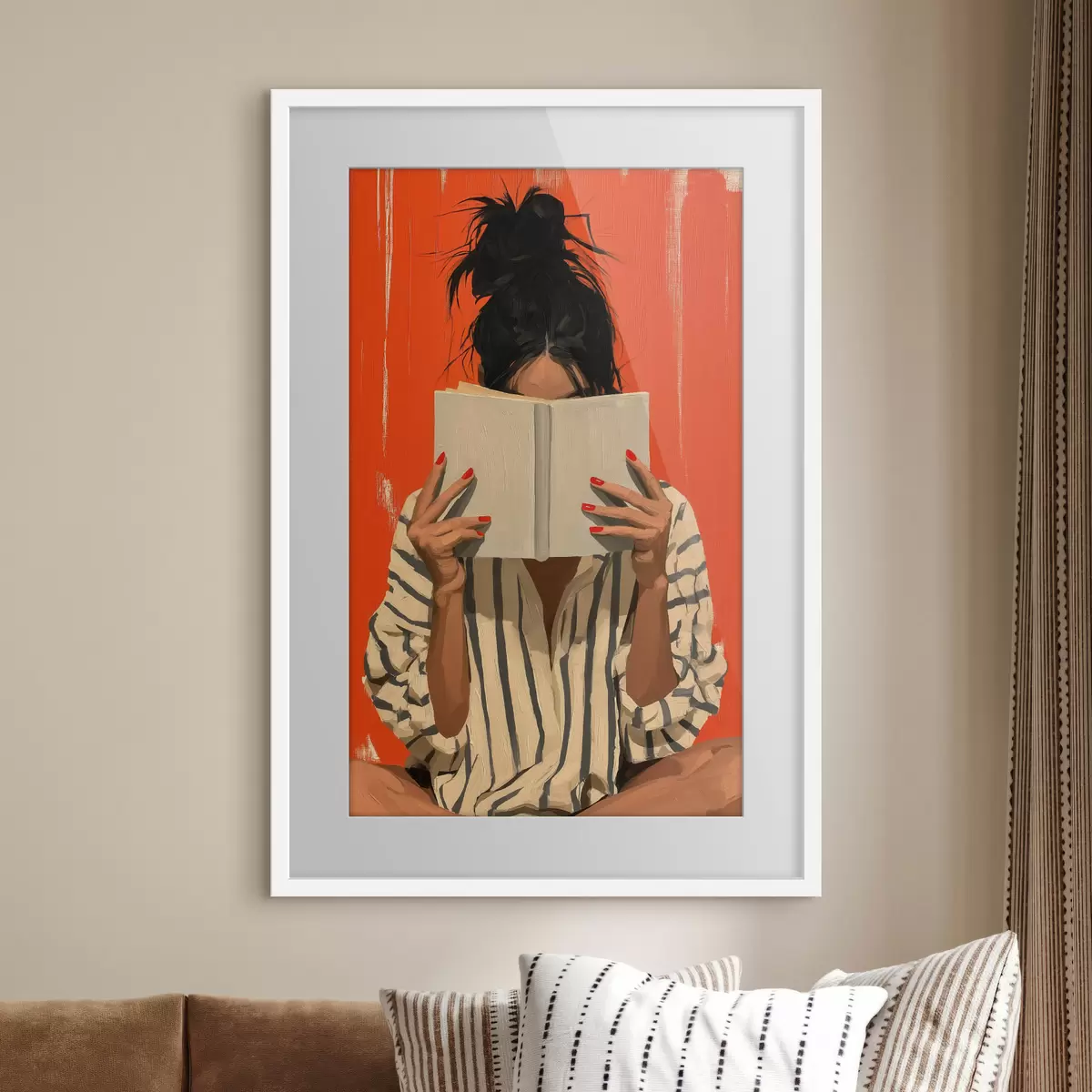 Poster Ein Mädchen mit einem Buch f50682