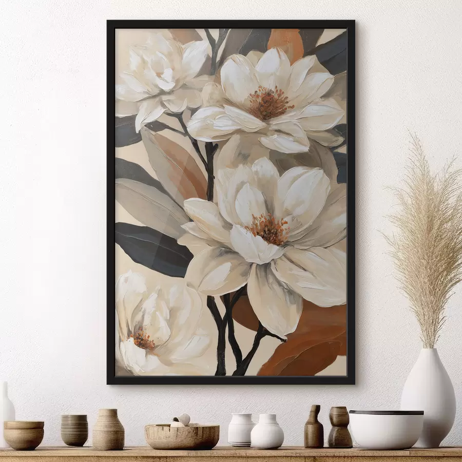 Fototapete Magnolien im Vintage-Stil f50684
