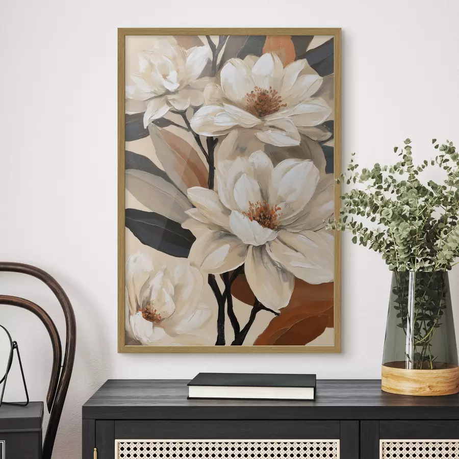 Fototapete Magnolien im Vintage-Stil f50684