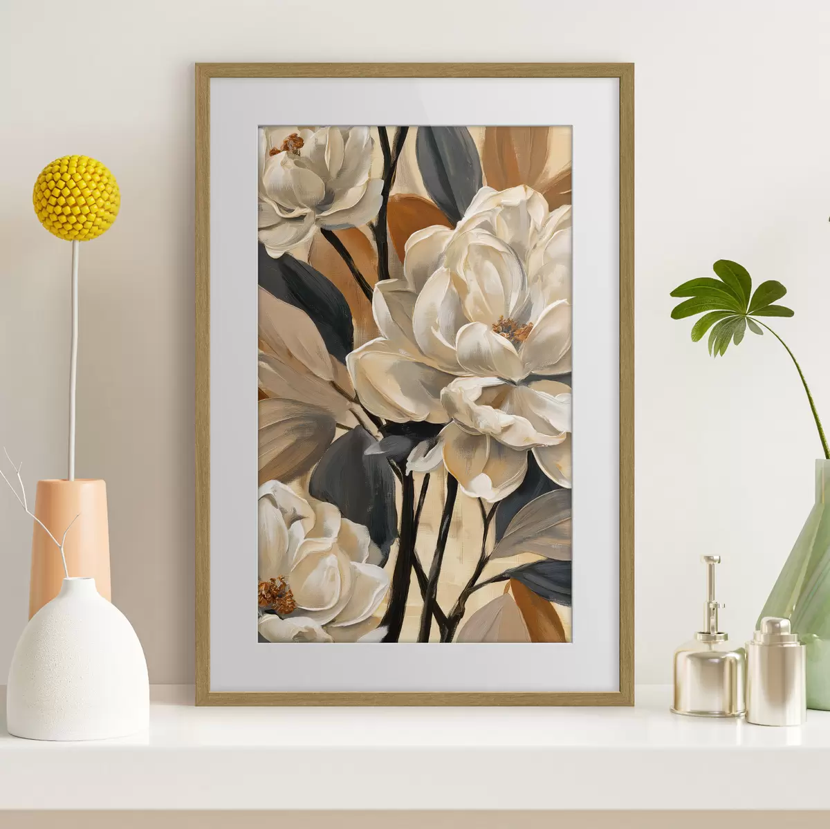 Poster Magnolien im Vintage-Stil f50685