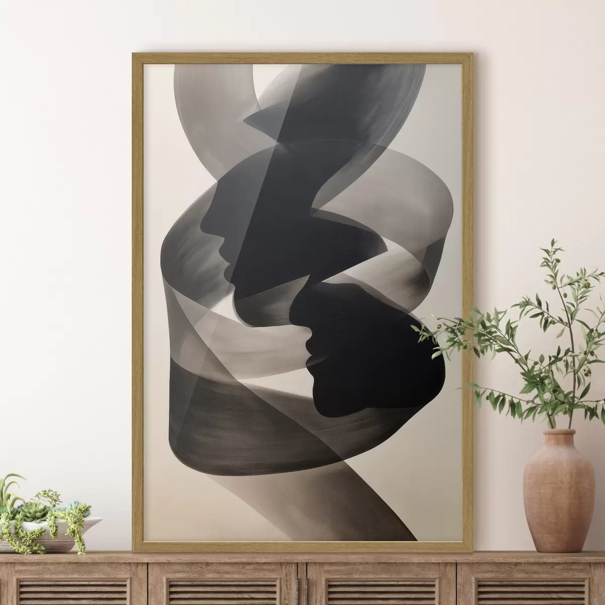 Poster Abstrakte Silhouettengesichter f50697