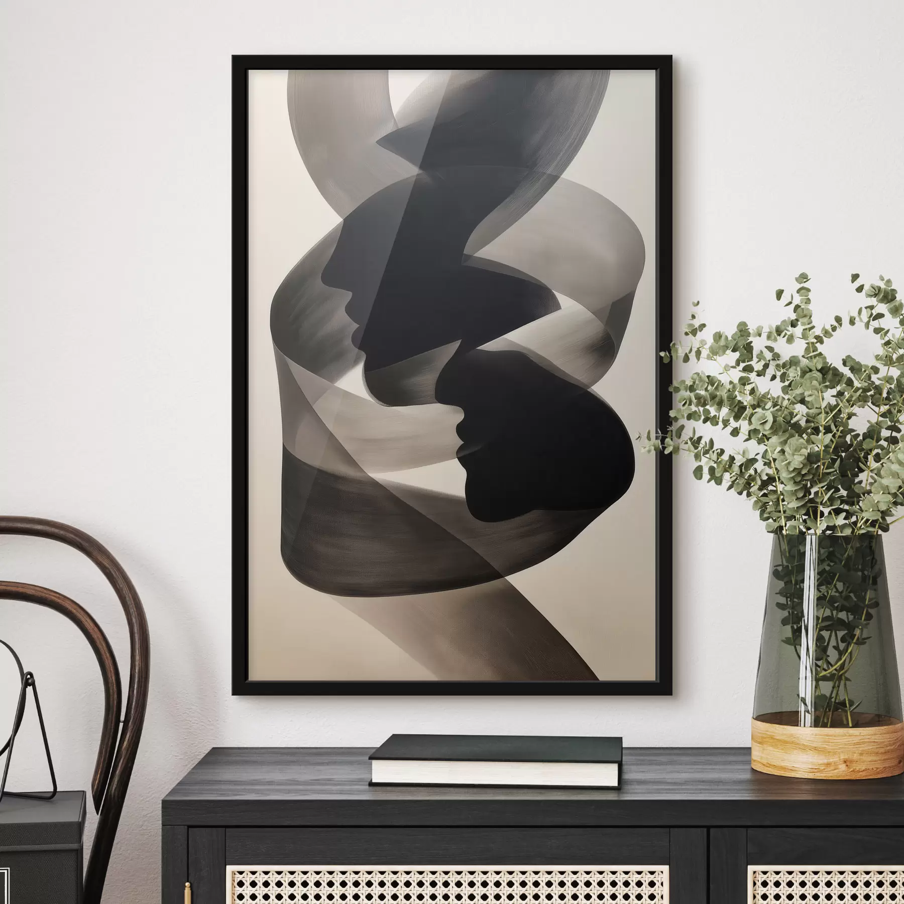 Fototapete Abstrakte Silhouettengesichter f50697