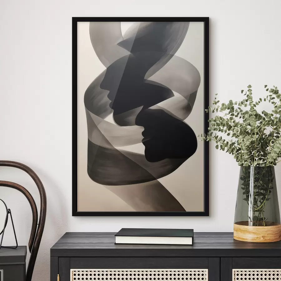 Fototapete Abstrakte Silhouettengesichter f50697