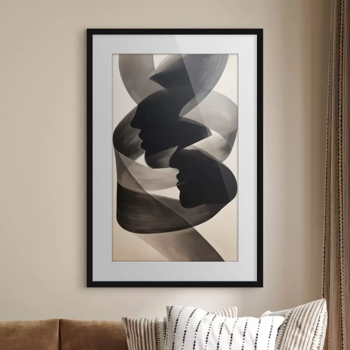 Poster Abstrakte Silhouettengesichter f50697