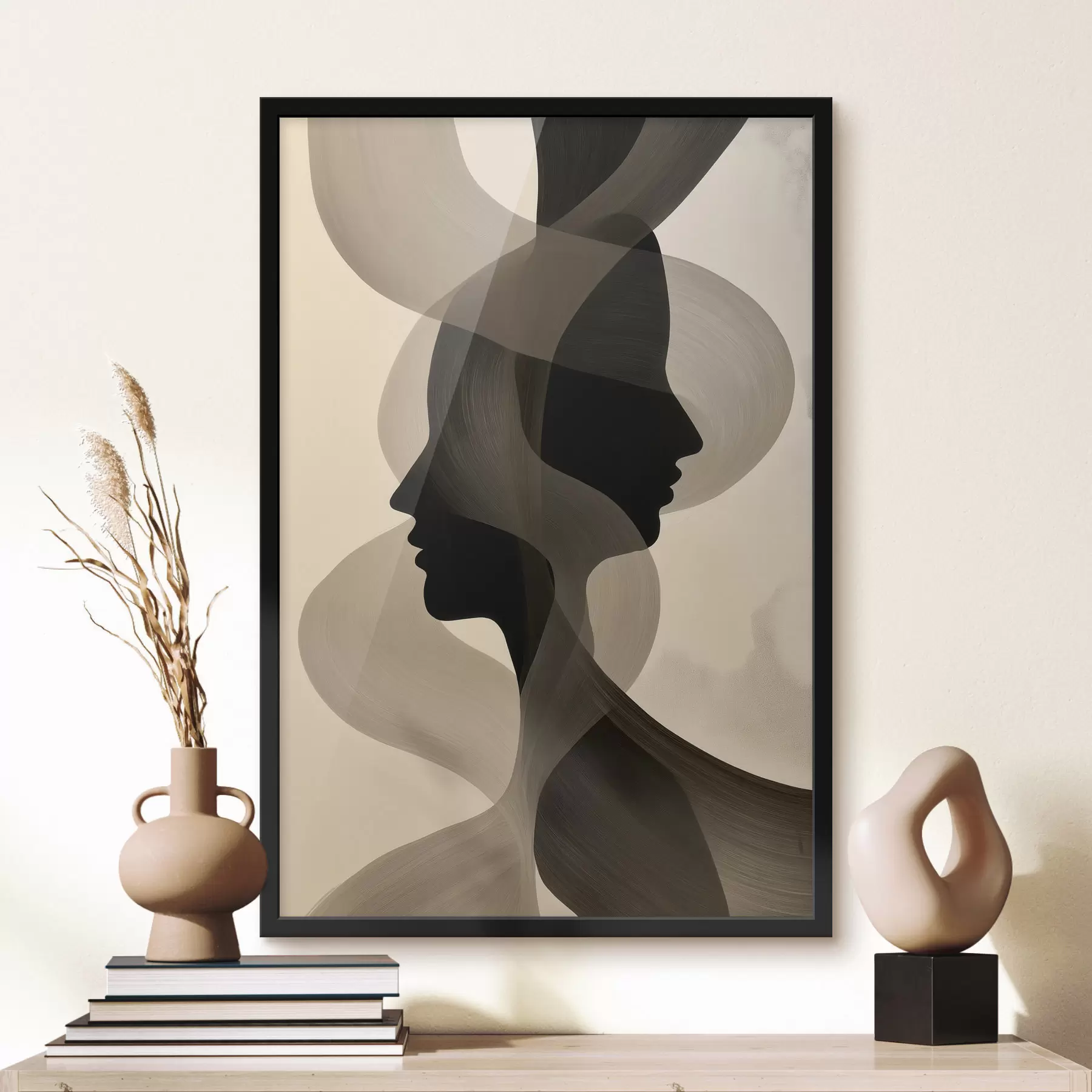 Fototapete Abstrakte Silhouettengesichter f50698