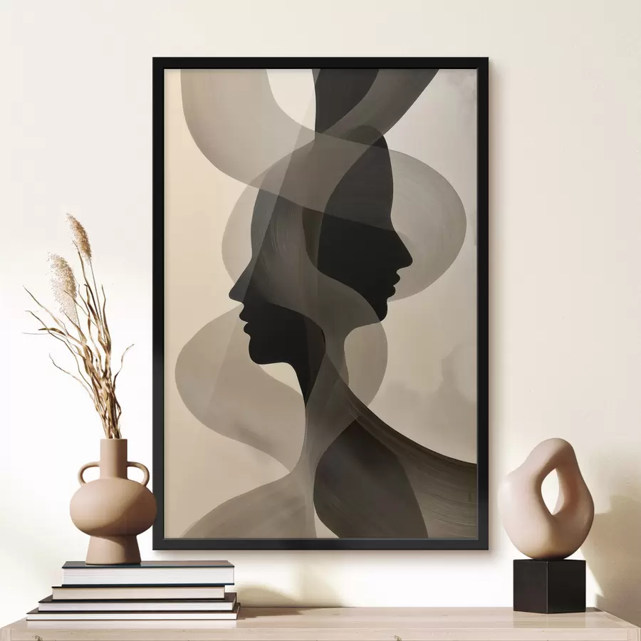 Fototapete Abstrakte Silhouettengesichter f50698