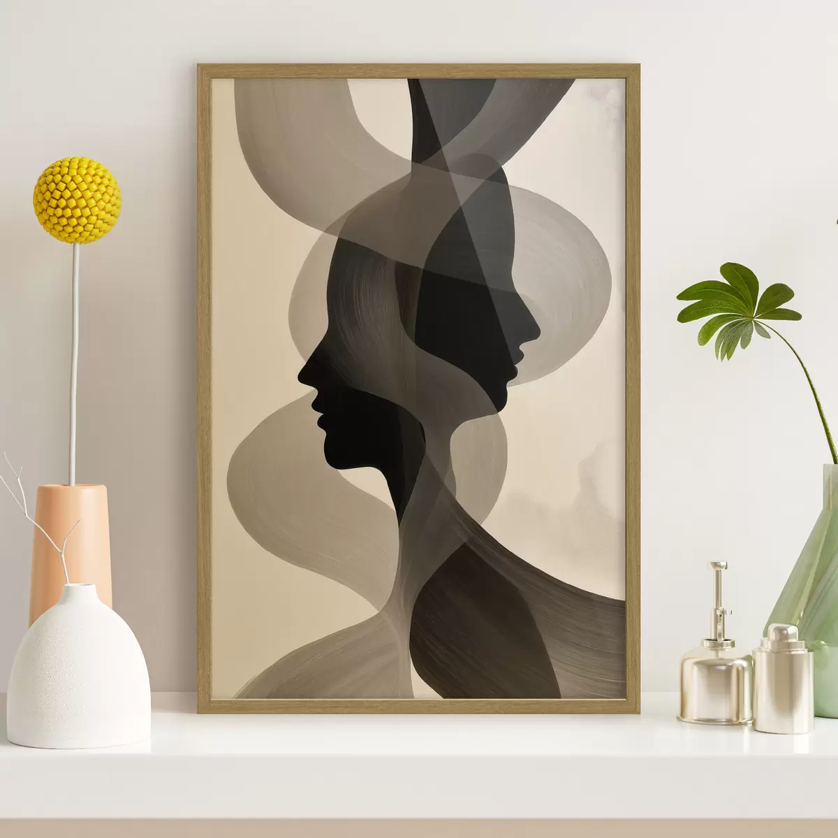 Poster Abstrakte Silhouettengesichter f50698