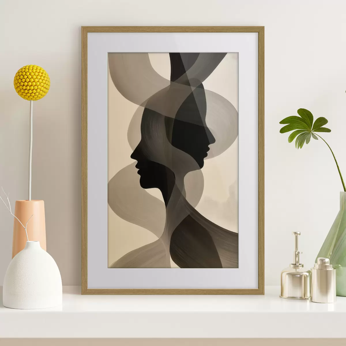 Poster Abstrakte Silhouettengesichter f50698