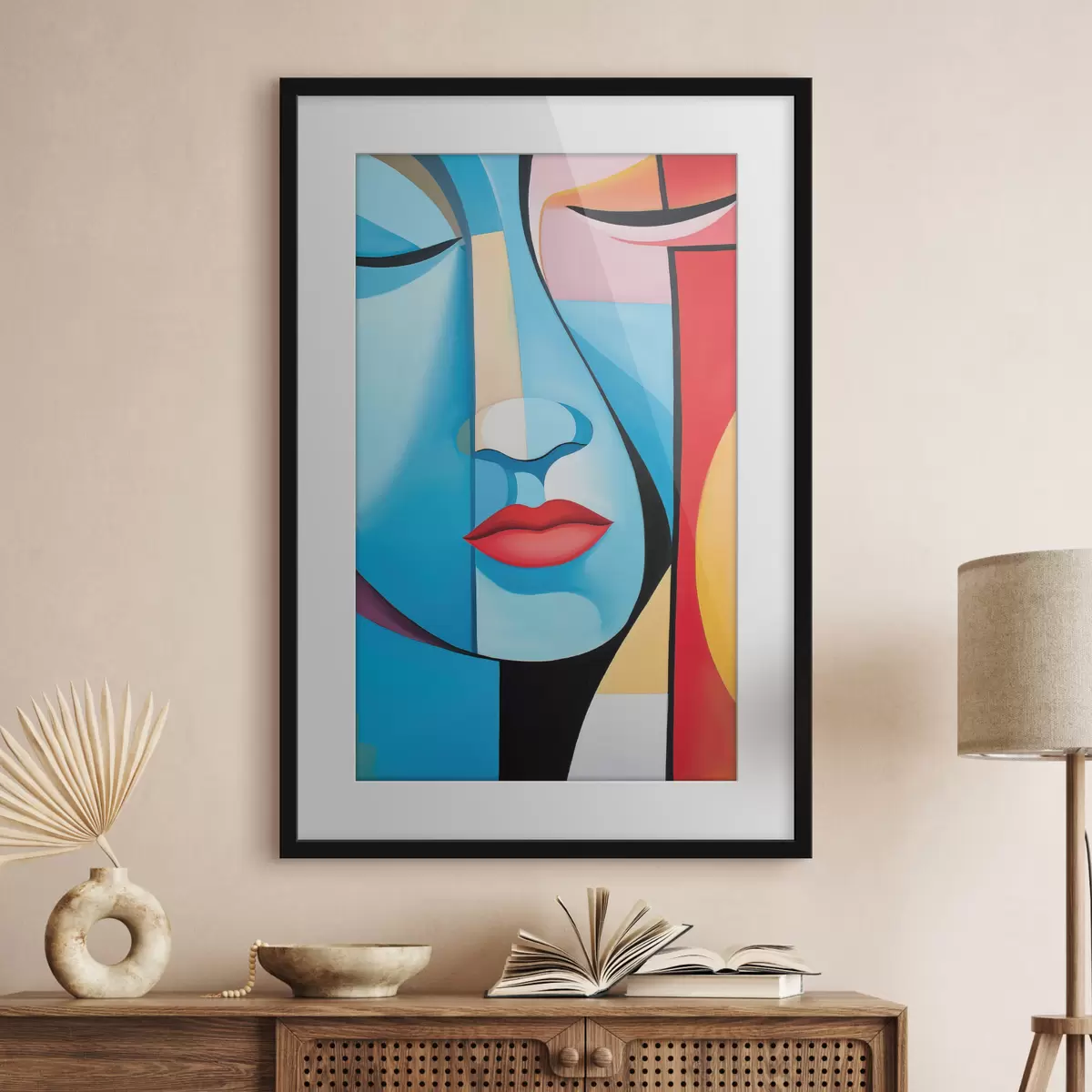 Poster Abstraktes Gesicht f50700