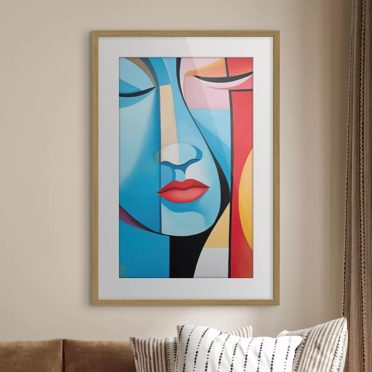 Poster Abstraktes Gesicht f50700