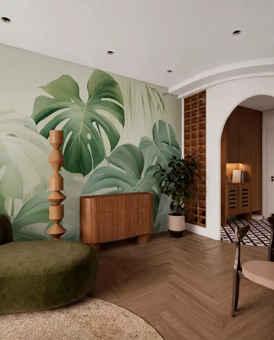 Fototapete Monstera, Palmblätter w05909