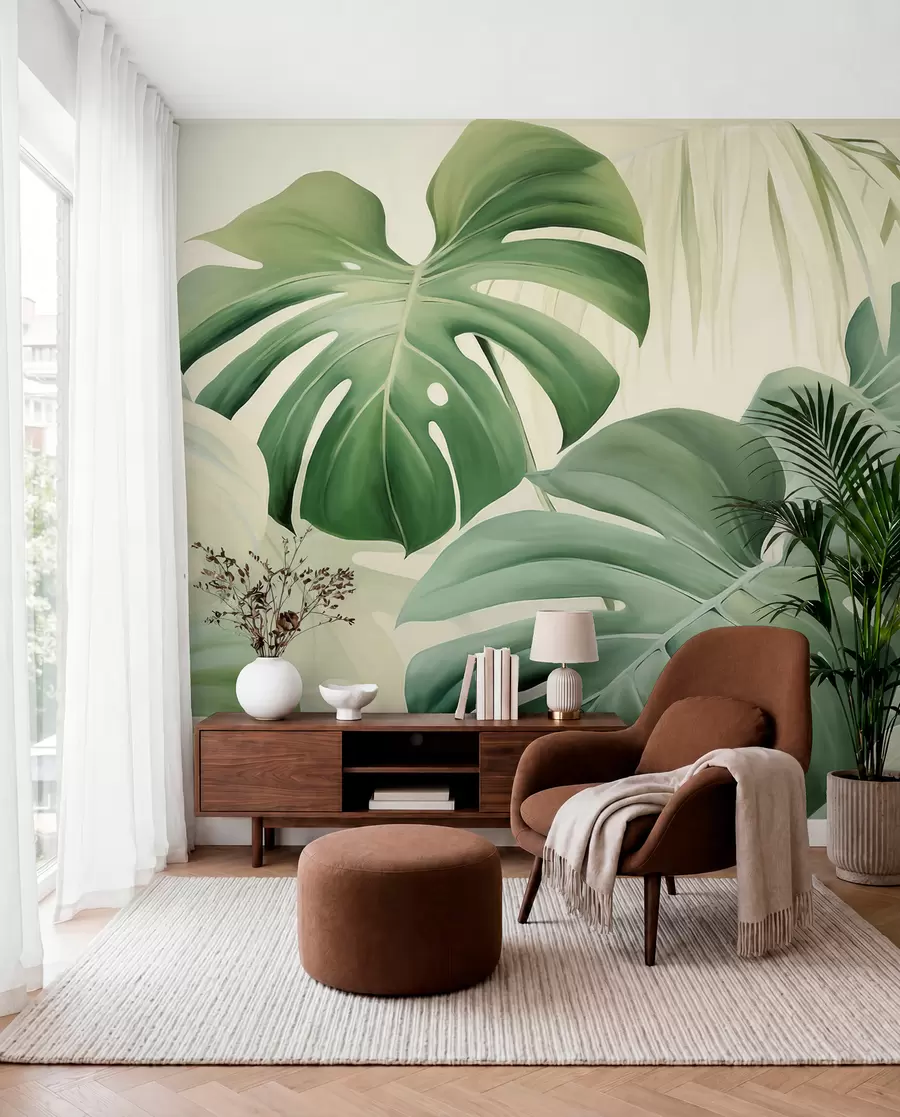 Fototapete Monstera, Palmblätter w05909