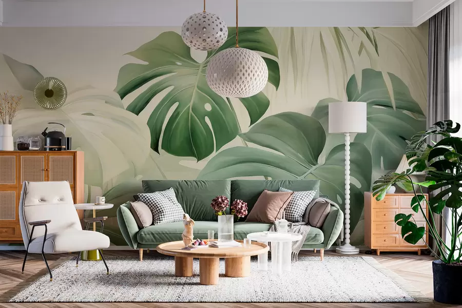 Fototapete Monstera, Palmblätter w05909