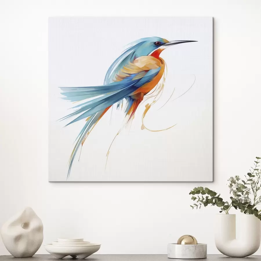 Fototapete Abstrakter Vogel, Nachbildung eines Gemäldes s50782