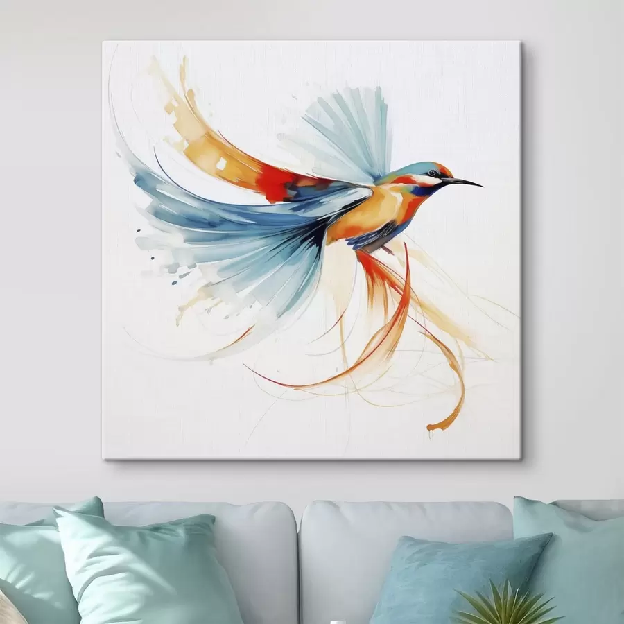 Fototapete Abstrakter Vogel, Nachbildung eines Gemäldes s50783