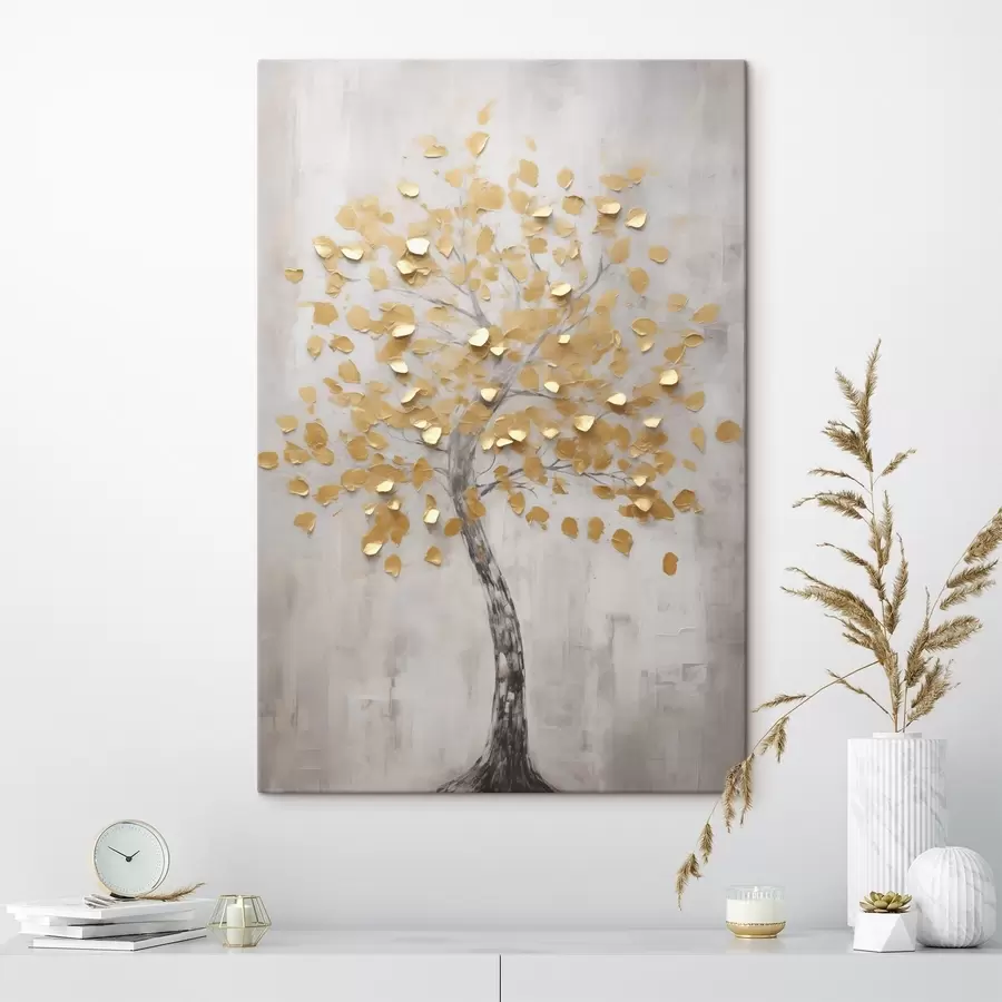 Fototapete Abstrakter Baum, Imitationsgemälde s50800