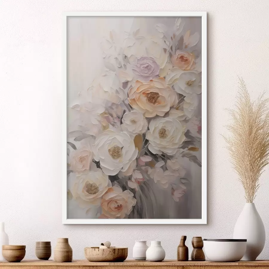 Fototapete Abstrakte Rosen, Nachbildung eines Gemäldes f50766