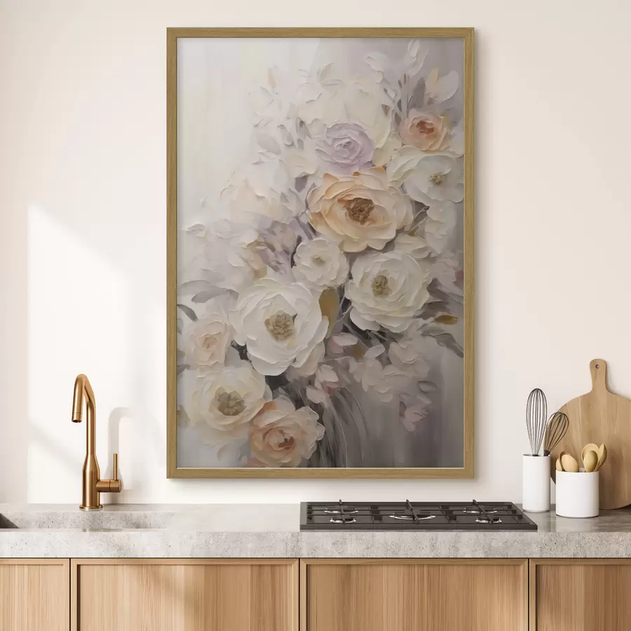 Fototapete Abstrakte Rosen, Nachbildung eines Gemäldes f50766