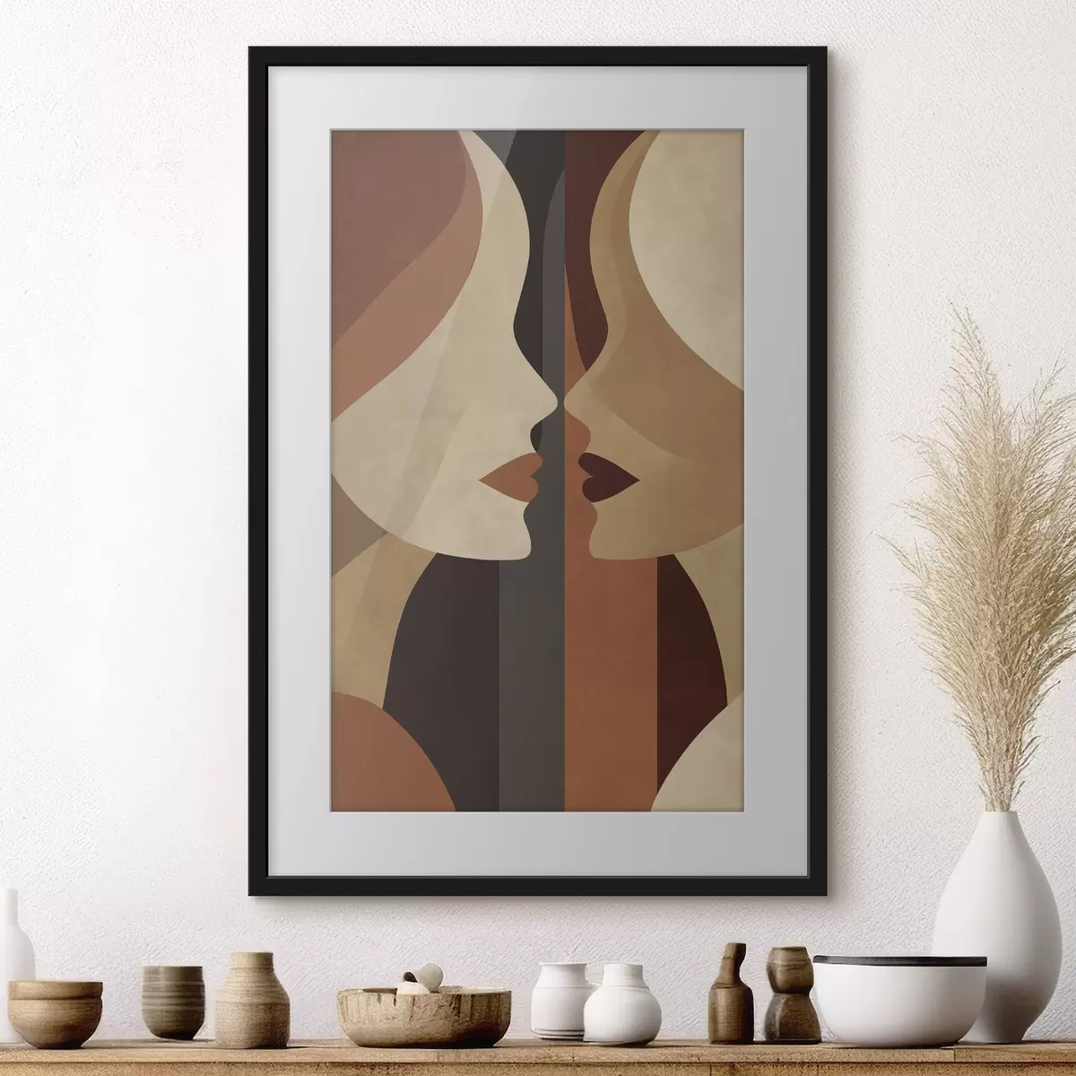 Poster Abstrakte Gesichter von Frauen f50775