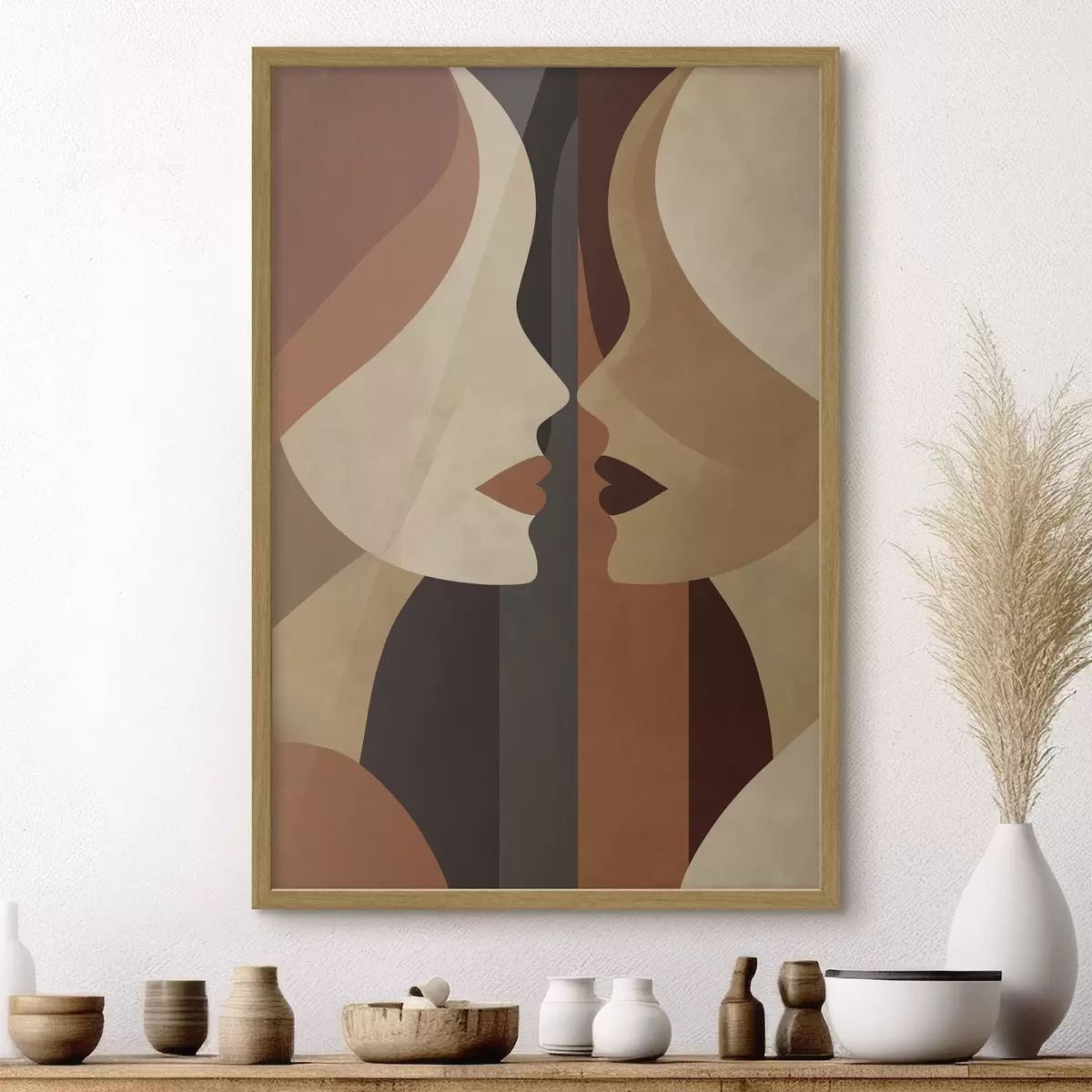 Poster Abstrakte Gesichter von Frauen f50775