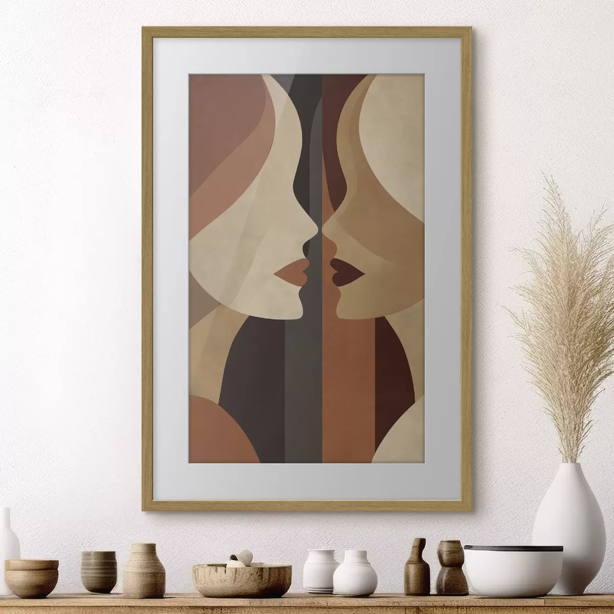 Poster Abstrakte Gesichter von Frauen f50775