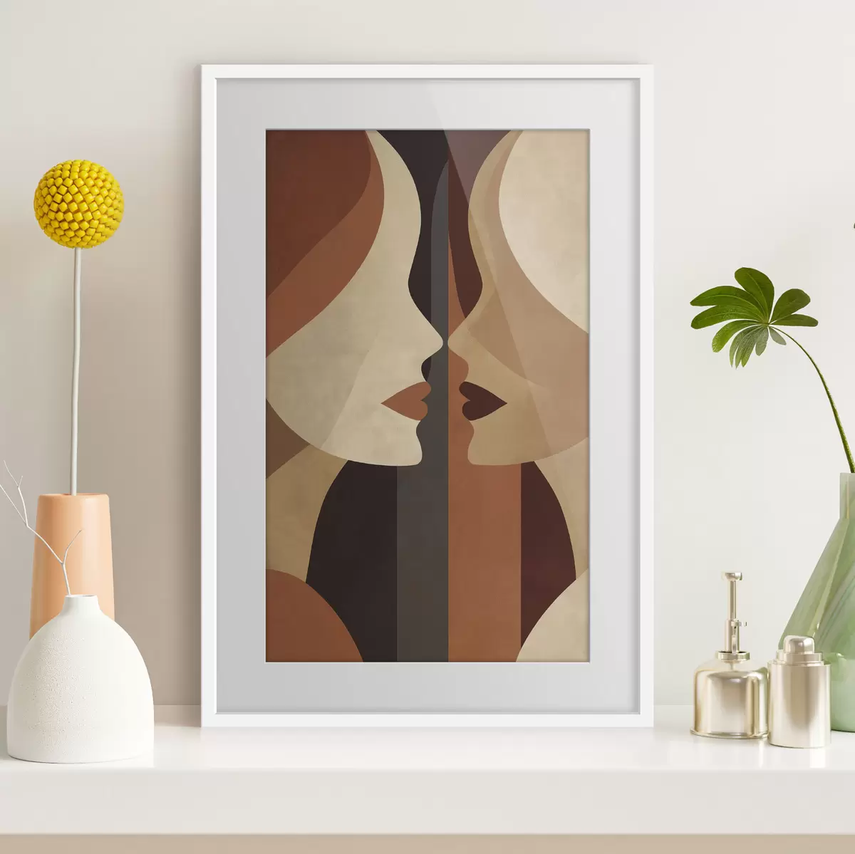 Poster Abstrakte Gesichter von Frauen f50775