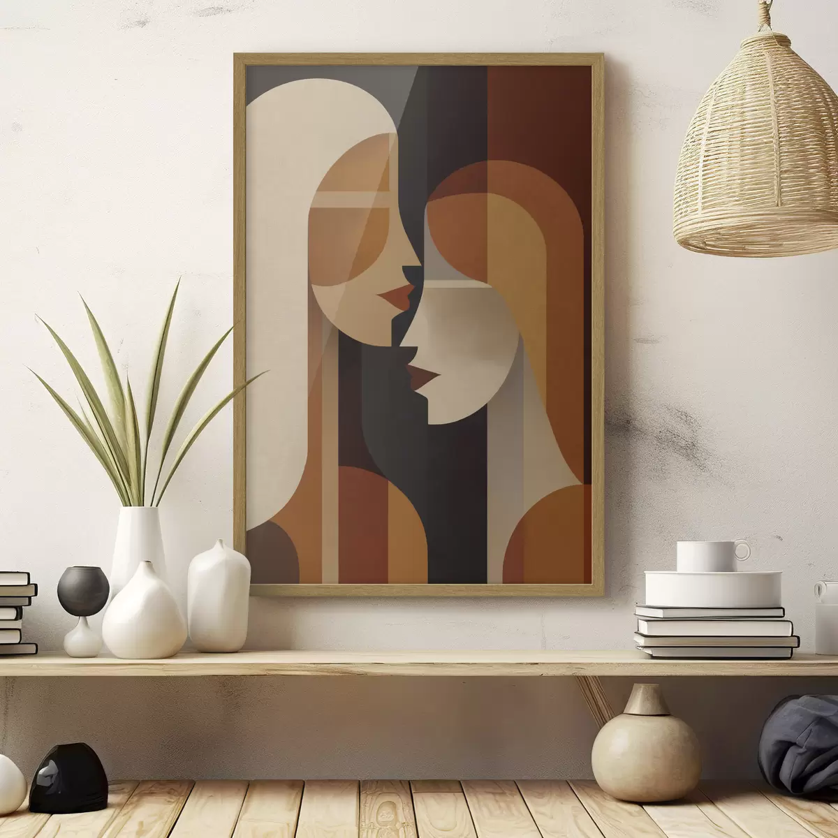Poster Abstrakte Silhouetten von Frauen f50776