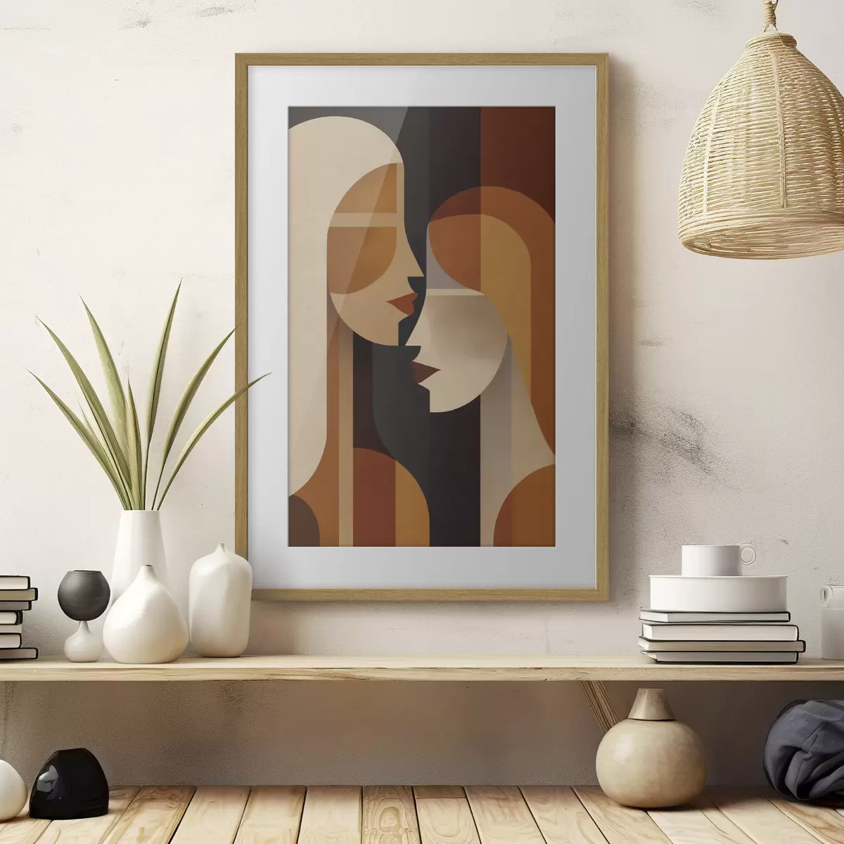 Poster Abstrakte Silhouetten von Frauen f50776