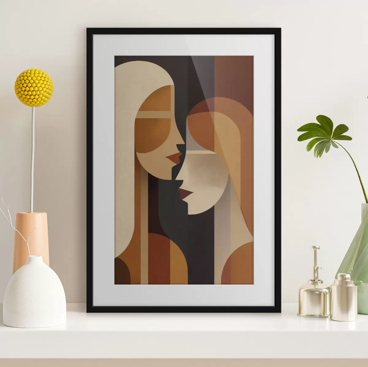 Poster Abstrakte Silhouetten von Frauen f50776