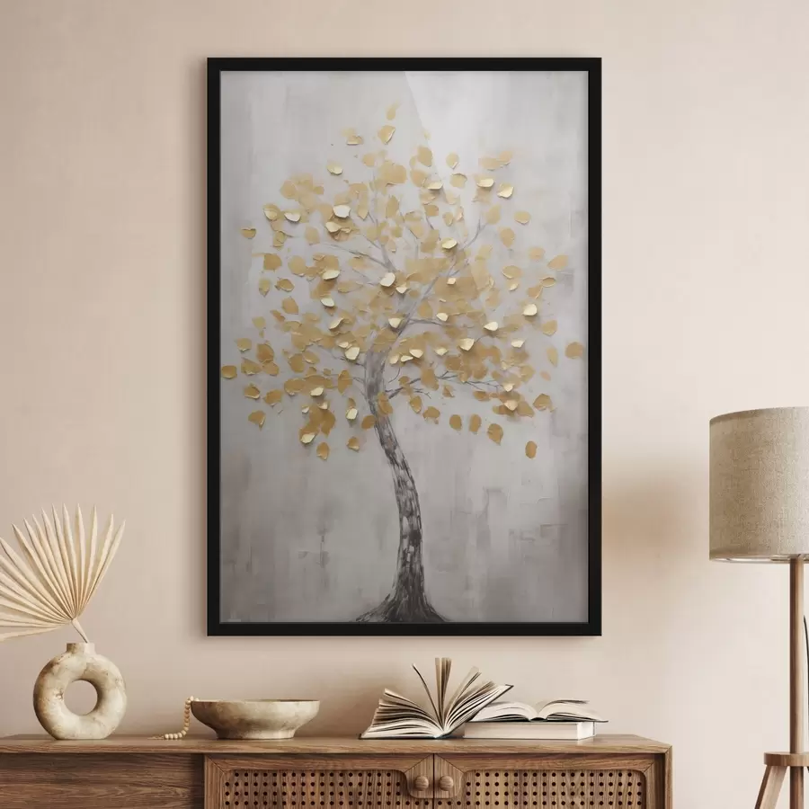 Fototapete Abstrakter Baum, Imitationsgemälde f50800