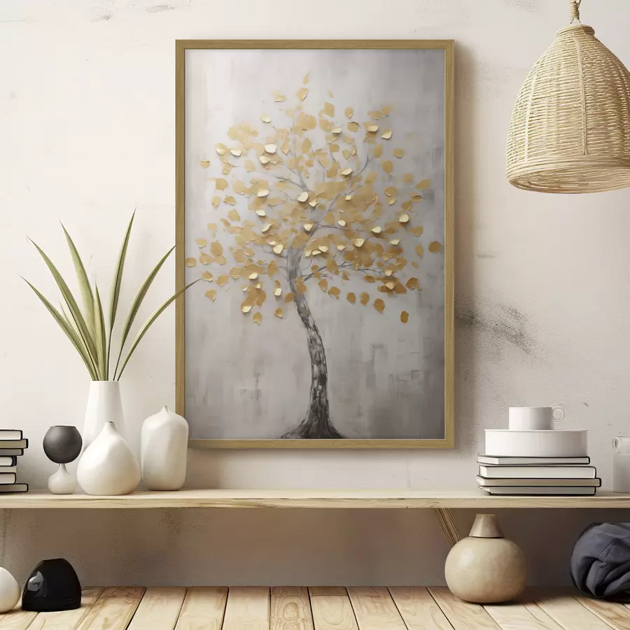 Fototapete Abstrakter Baum, Imitationsgemälde f50800