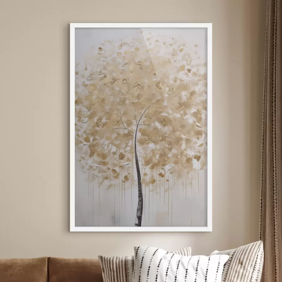 Fototapete Abstrakter Baum, Imitationsgemälde f50801