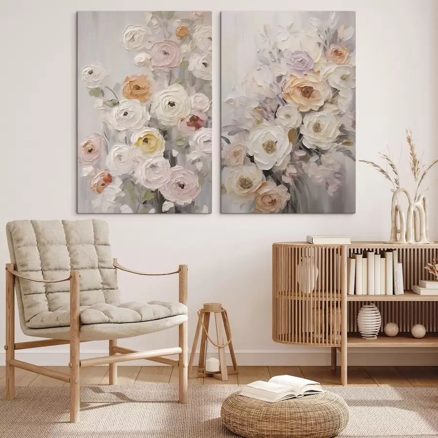 Fototapete Abstrakte Blumen, Nachbildung eines Gemäldes m31004