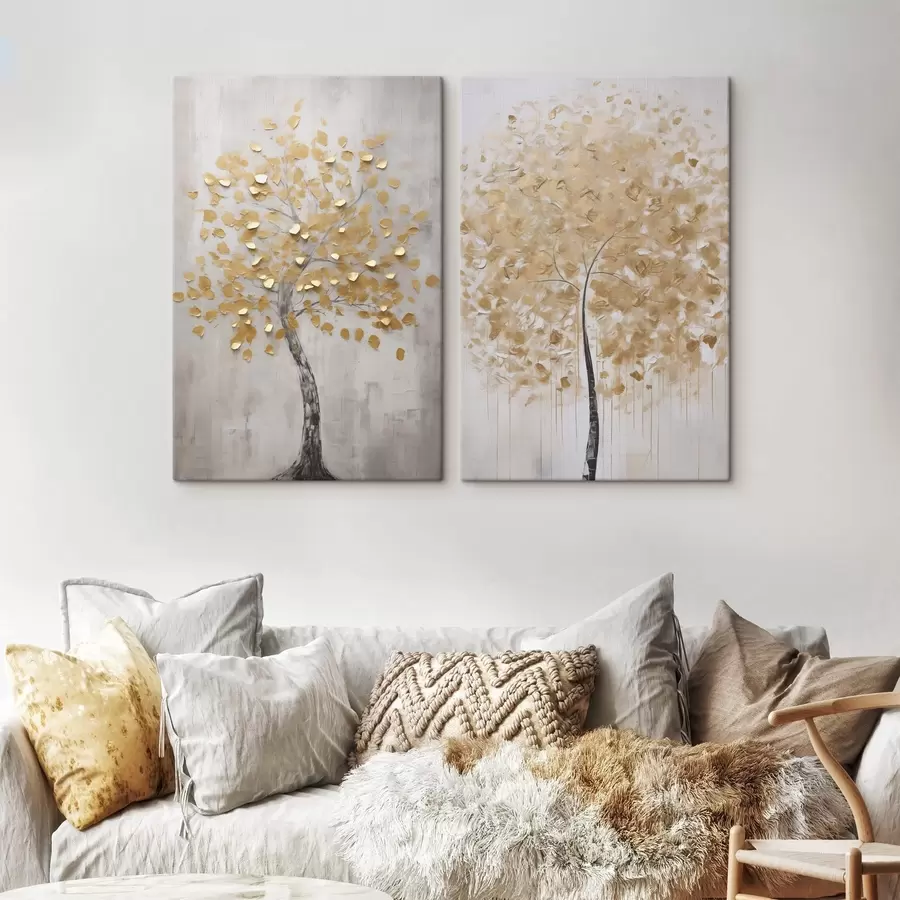 Fototapete Abstrakter Baum, Imitationsgemälde m31013
