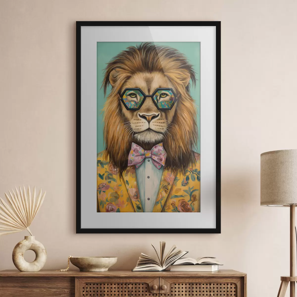 Poster Löwe und Leichtigkeit f50815