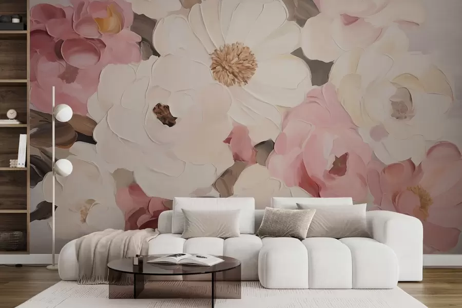Fototapete Abstrakte Blumen, Nachbildung eines Gemäldes w05905