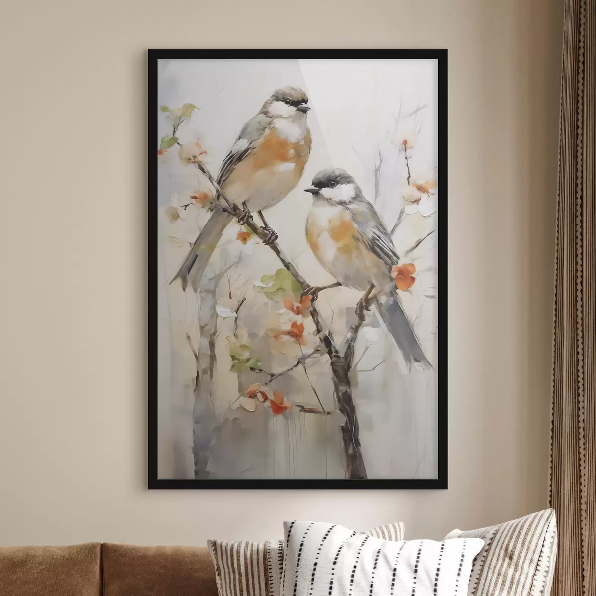 Poster Abstrakte Vögel, Nachbildung eines Gemäldes f50840
