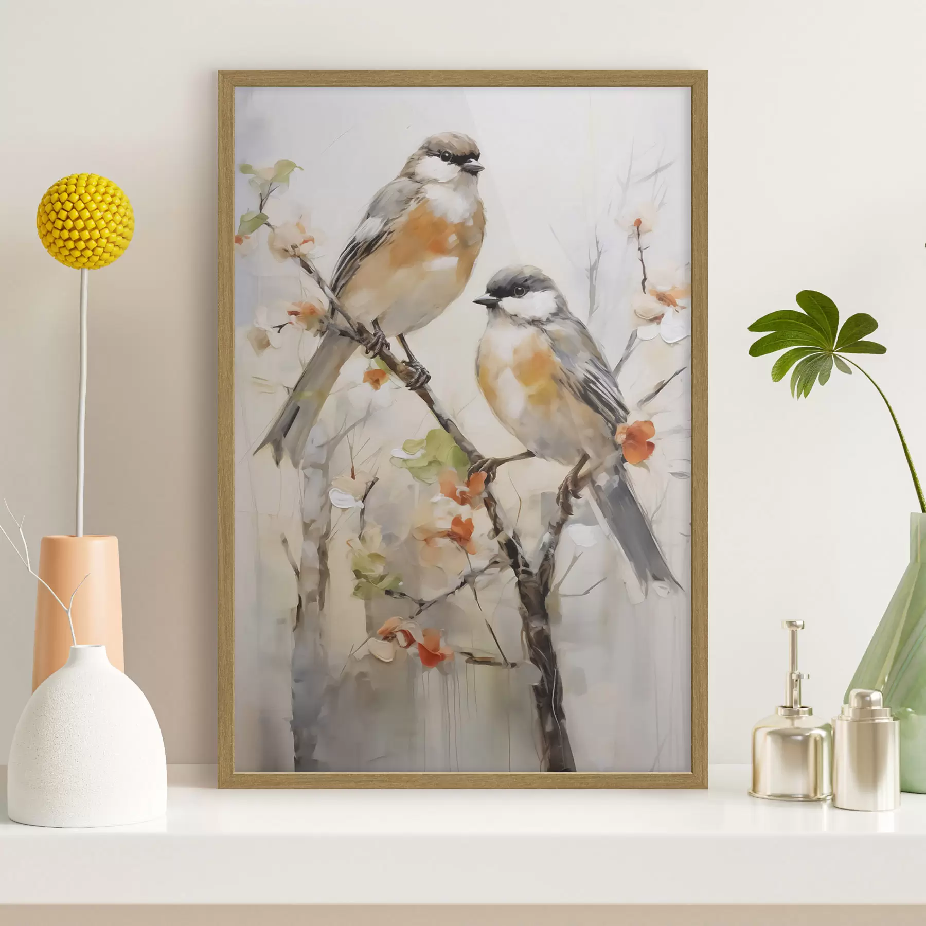 Fototapete Abstrakte Vögel, Nachbildung eines Gemäldes f50840