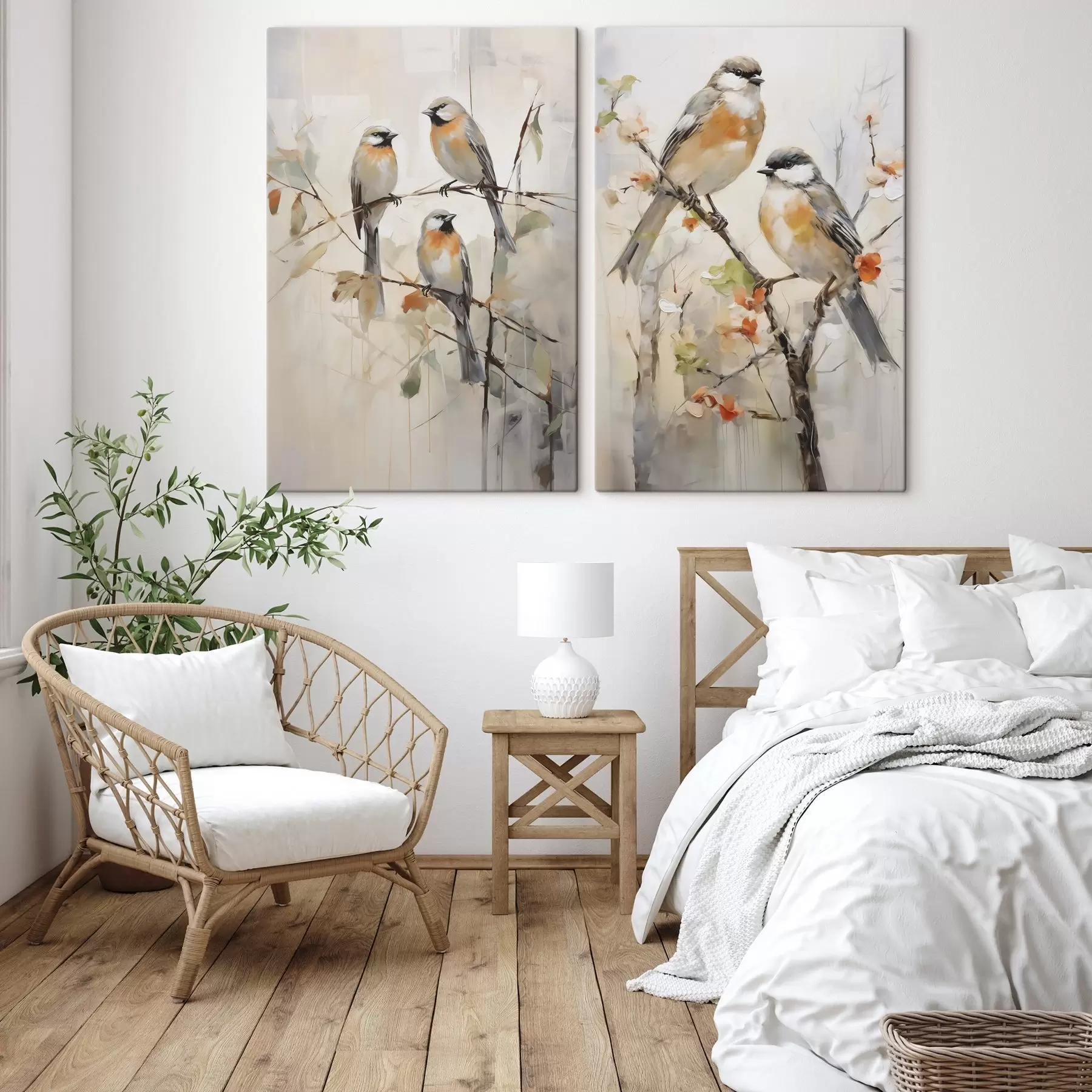 Fototapete Abstrakte Vögel, Nachbildung eines Gemäldes m31023