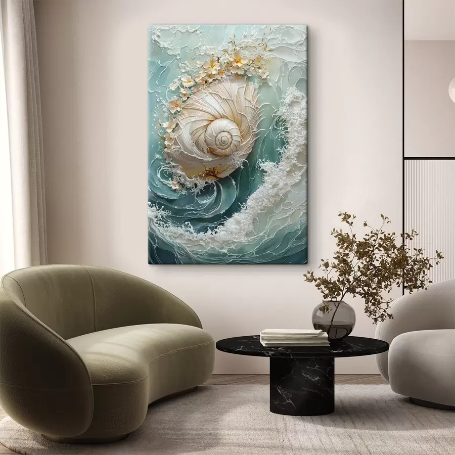 Fototapete Perlmuttmuschel in „Sea Wave“ s50741