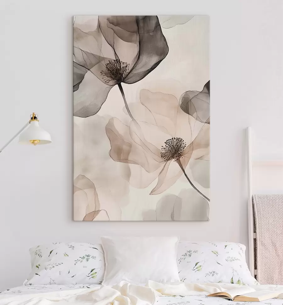 Fototapete Durchscheinende Blumen im Dunst s50750